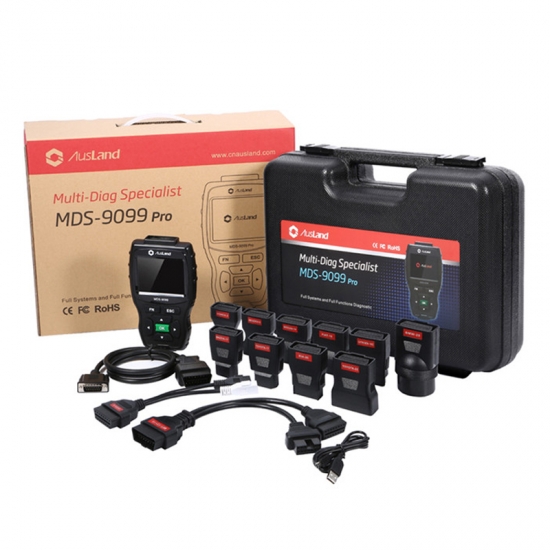 AusLand MDS 9009 Full Systems OBD2 Car Code Reader,DIY Professional Car Diagnostic Scanner 4 Full OBD 2 Diagnostics on Most Car Models Makes with Special Service Functions of EPB n Oil Reset 